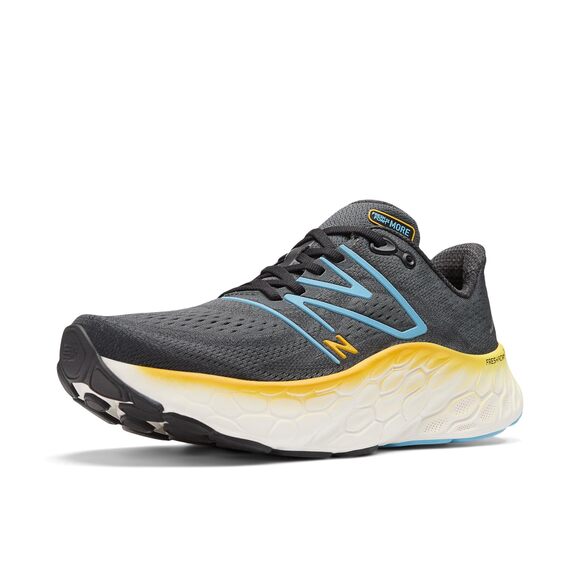 NWT New Balance Men’s Fresh Foam X More V4 Running Shoes Black/Blue 11W - Picture 2 of 7